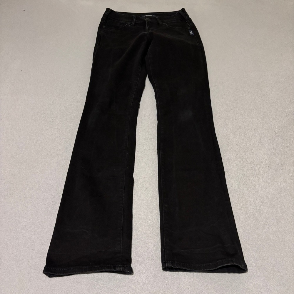 Silver Jeans Womens Suki Mid Slim Boot Black Denim Pants 26x33 Minimalist